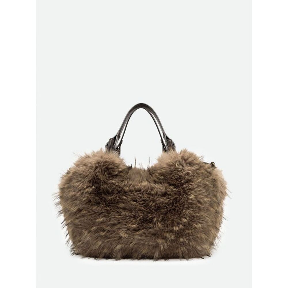 Gianni Chiarini Women Dua Faux Fur Handbag Gianni Chiarini With Leather Details